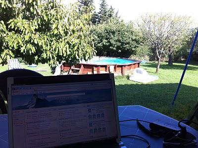 Bloguer dans son jardin...