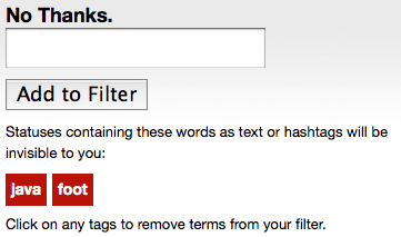 Ne lisez que les tweets qui vous intéressent