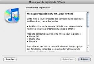 iOS 4.0.1 : Ne faites PAS la MAJ!