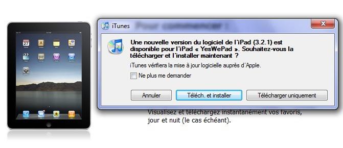 Une mise à jour peut en cacher une autre: iOS 3.2.1 est disponible pour iPad!