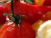 Dessert rouge: Tomates, poivrons framboises l'huile d'olive sucrée