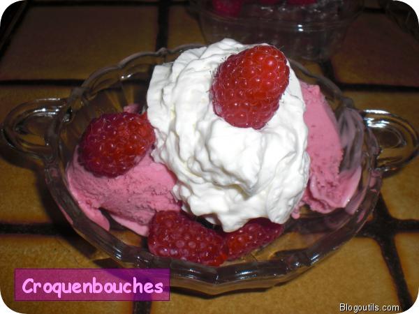 Glace aux framboises