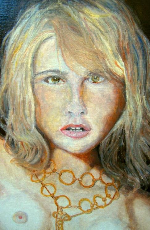 Anaïs ou le nu au penditif (peinture de Serge Boisse)