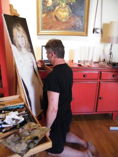 Un cours gratuit de peinture à l'huile : 2e partie : Anaïs, ou Le nu au pendentif