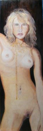 Un cours gratuit de peinture à l'huile : 2e partie : Anaïs, ou Le nu au pendentif