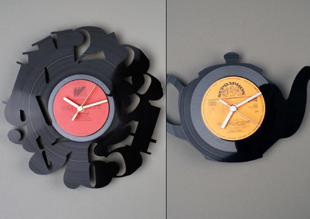 Disque Vinyl converti en montres.