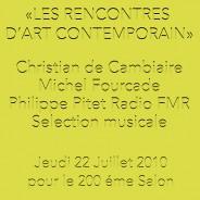 Le Salon reçoit | les Rencontres d’Art Contemporain | le 22 juillet