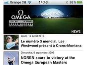 L'Omega European Masters 2010 dans votre iPhone