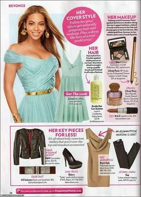 Beyoncé style & make-up dans Style Match (août 2010)