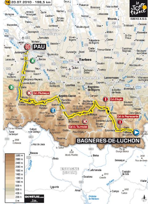 Tour de France 2010 ... Tout sur l'étape 16 du mardi 20 juillet 2010