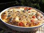 Clafoutis mozzarella, tomates sardines