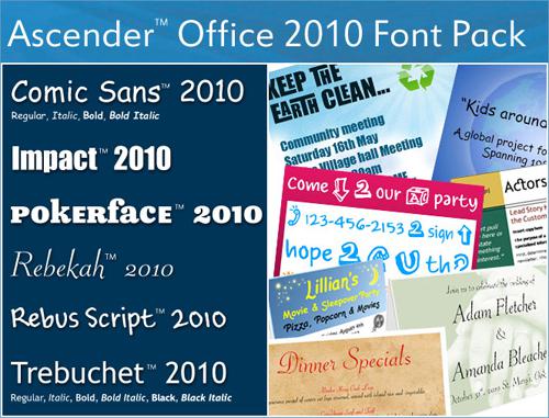 Ascender Office 2010 Font Pack