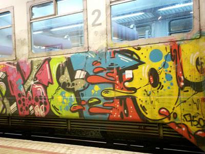 dirty hand train graffiti
