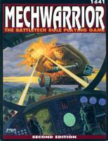 Couverture de la seconde édition (1991) du jeu de rôle Mechwarrior