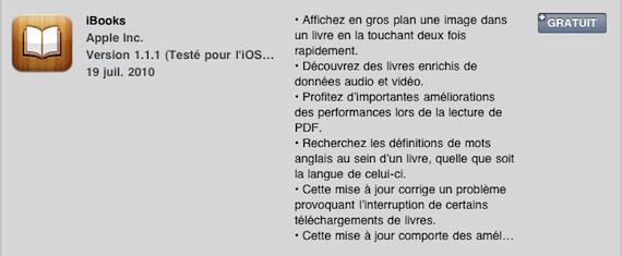 iBooks 1.1.1 introduit en catimini le support de l’audio et de la vidéo