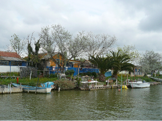 Paysage fluvial en Camargue