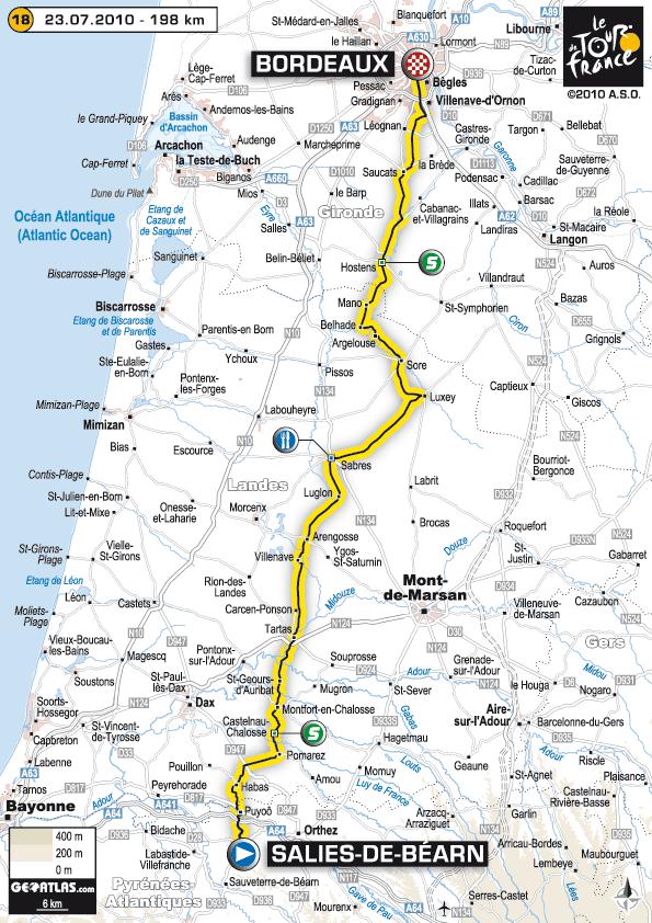 Tour de France 2010 - 18ème étape : Salies-de-Béarn - Bordeaux (198km)