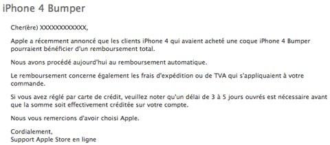[iPhone]Les remboursements de bumpers commencent...