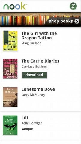 Une application Nook pour les smartphones Android