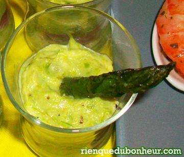 verrines mousse asperges