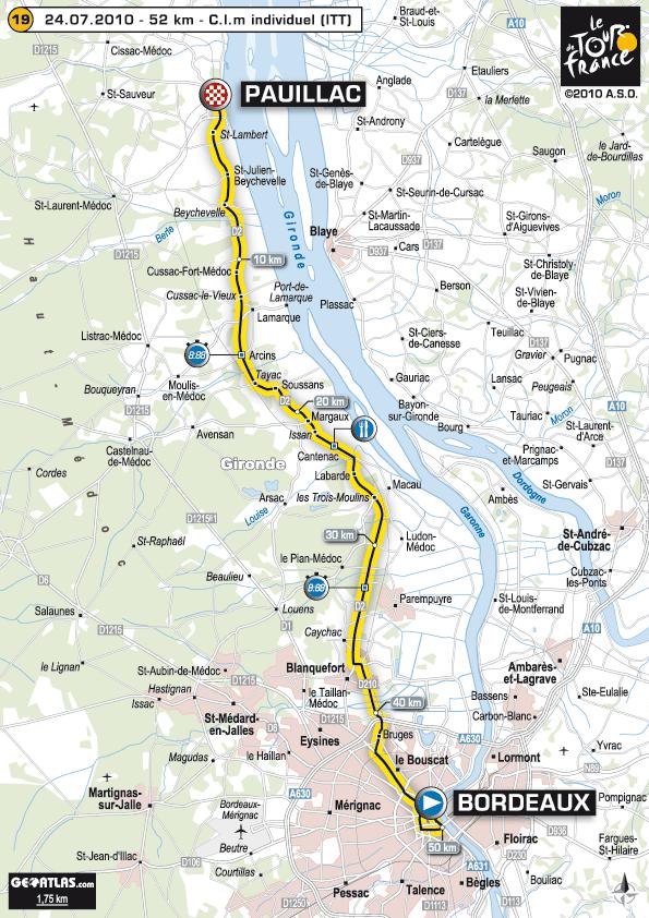 Tour de France 2010 - 19ème étape : Bordeaux - Pauillac (52km)