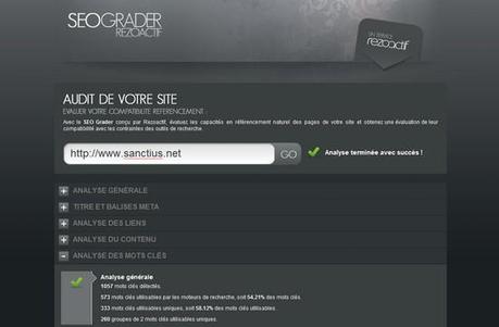 seo grader Analyser et vérifier loptimisation SEO de votre site ou blog