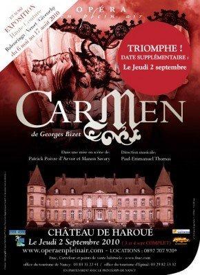 Affiche de l'Opéra en Plein Air Carmen au Château d'Haroué