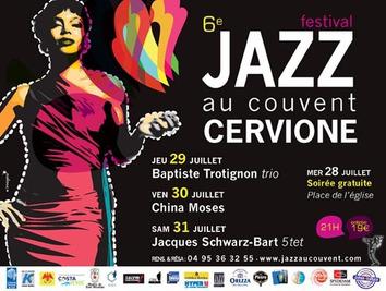 6ème edition du festival JAZZ au Couvent de Cervione de ce soir à samedi : Le programme.