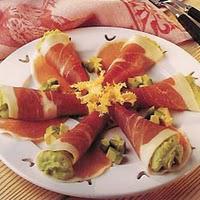 Cornets de jambon à la mousse d'avocat