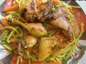 Poulet roti morceaux accompagnĂŠ lĂŠgumes