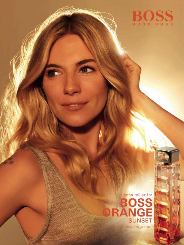 Boss orange Sunset et Sienna Miller