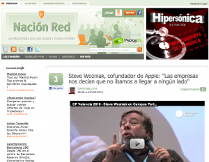 Home page de Nacion Red