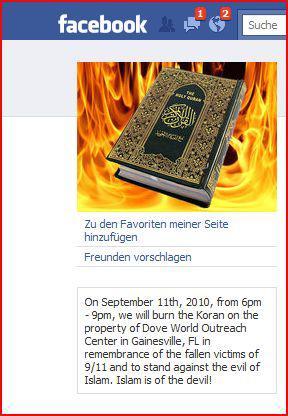 le coran facebook Une église invite à brûler le coran sur Facebook