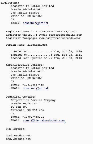 BlackPad, futur concurrent de l'iPad???