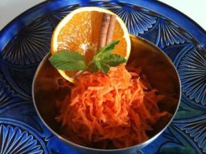 Salade de carottes au jus d’orange et à la fleur d’oranger (Maroc) – de Kikilatoque