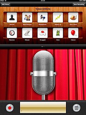 Voice Changer HD disponible sur iPad