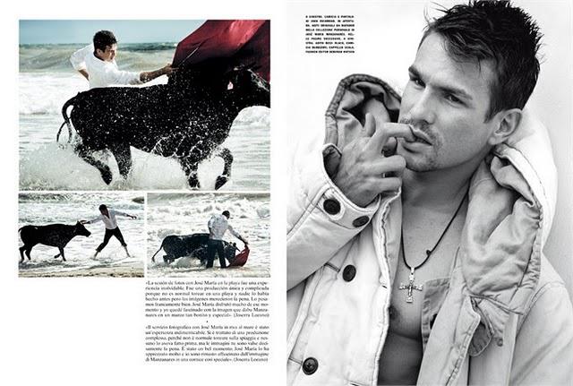 ♠ L'Uomo Vogue Juillet/Août 2010 : le Toréador sexy José Maria Manzanares ♠