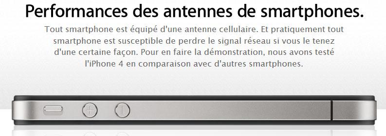 Apple modifie sa page sur les antennes