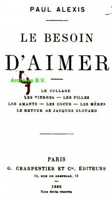 Le premier biographe de Zola :