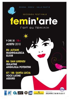 Seconde édition du Festival  femin’arte 2010 de jeudi à dimanche : Le programme