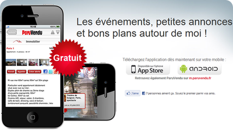 paruvendu mobile Paru Vendu disponible sur les IPhone et les smartphones Android