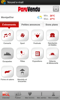 evenement Paru Vendu disponible sur les IPhone et les smartphones Android