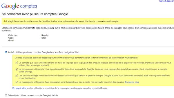 google plusieurs comptes Google: connectez vous simultanément sur plusieurs comptes Gmail