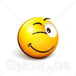 32120_Clipart_Illustration_Of_An_Expressive_Yellow_Smiley_Face_Emoticon_Flirting_And_Winking