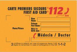 La carte premiers secours 112