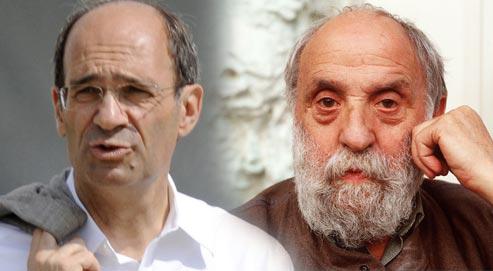 Éric Woerth et l'artiste César. Crédits photo : AFP/ Montage lefigaro.fr