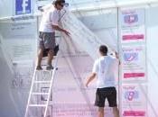 wall Facebook school Budapest pour T-Mobile