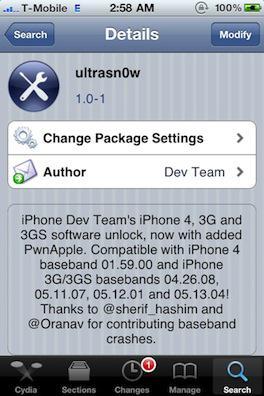 iphone ultrasnow Comment déverrouiller votre iPhone en utilisant UltraSn0w