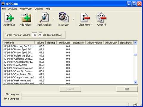 mp3gain Ajuster et modifier le son (volume) de vos musiques au format MP3