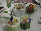 Verrines, terrines petites cuillères fregola sarda herbes